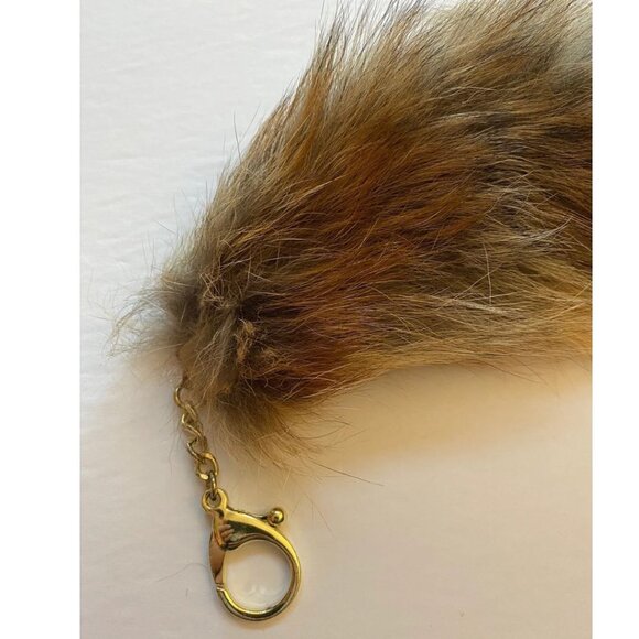 Vintage Real Fox Tail Clip On Plush Soft Fur Collectible keychain - Picture 3 of 3